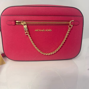 Michael Kors Large EW Chain Crossbody Bag Electric Pink